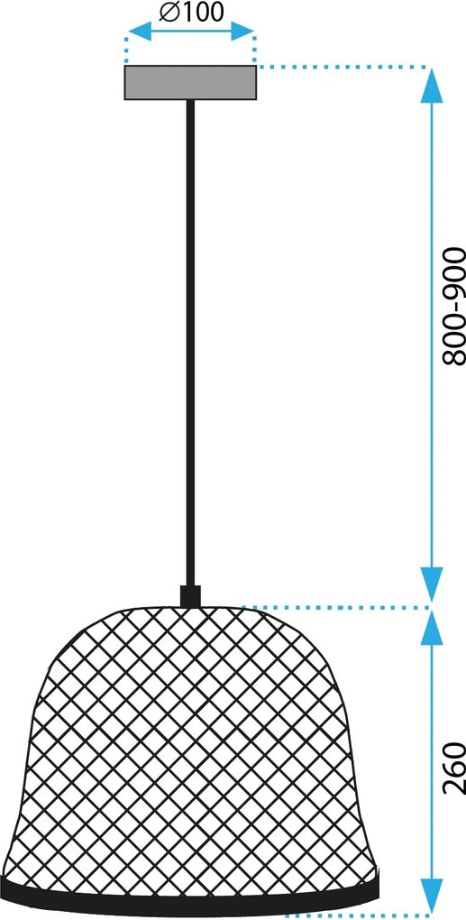 Toolight Toolight, stropné svietidlo 1xE27 APP1336-1CP, hnedá, OSW-02413