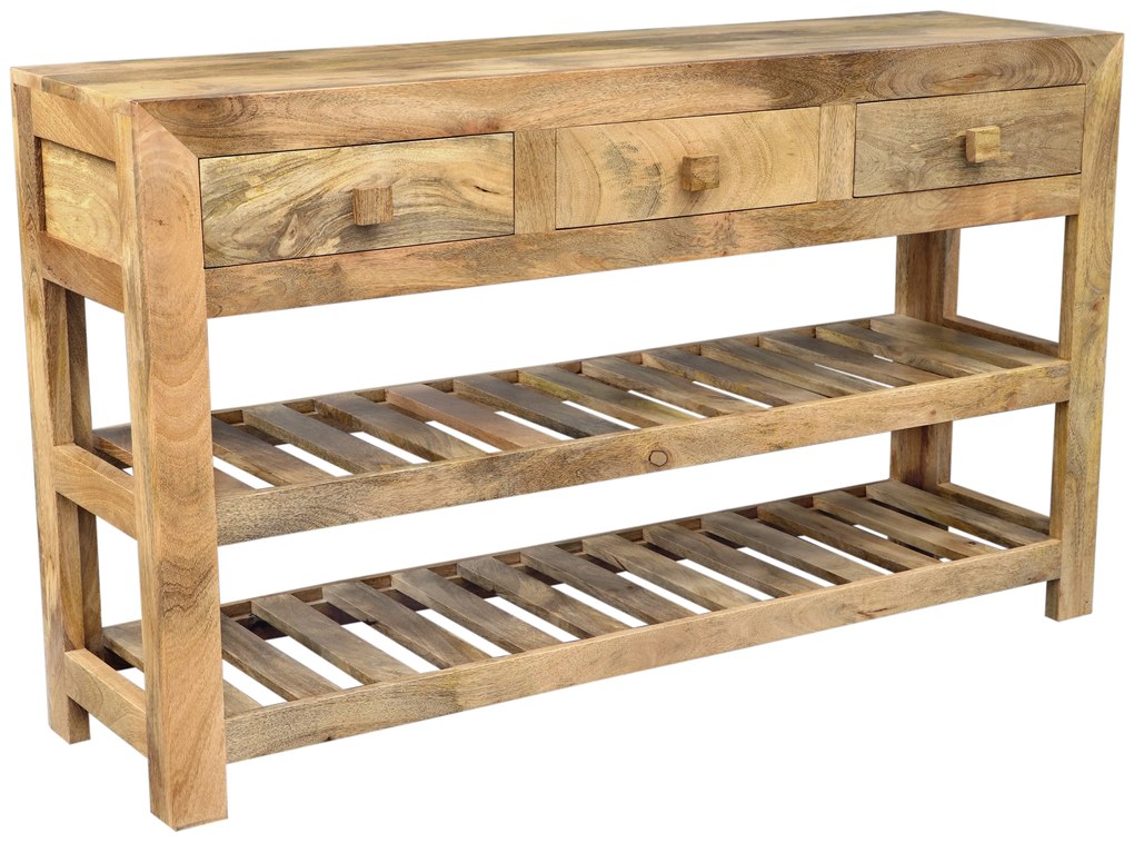 furniture-nabytek.cz - Konzolový stolík drevo mango 130x76x35