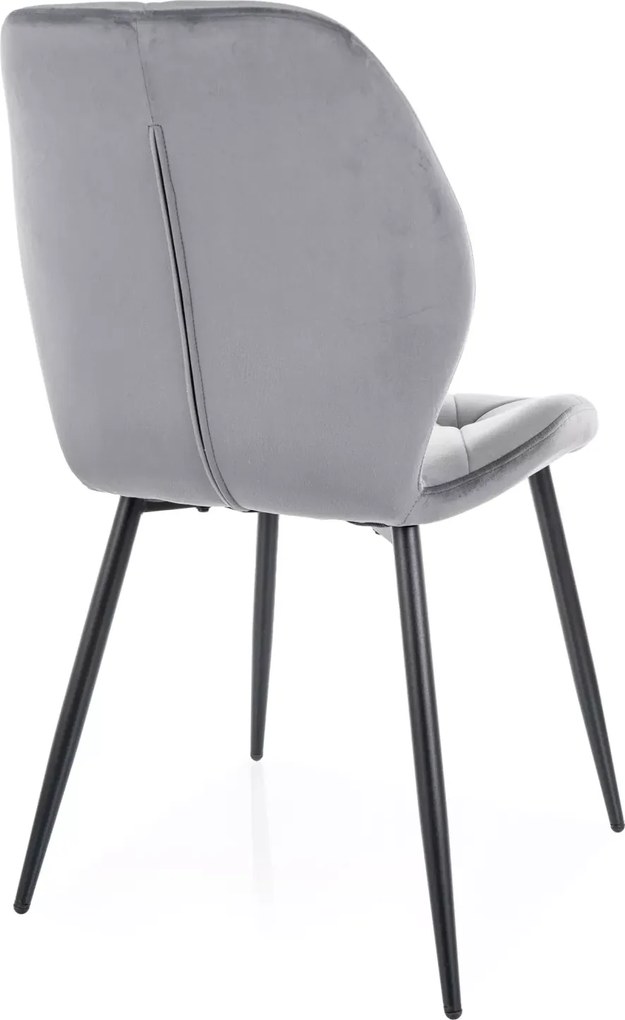 SI Stolička Rick Velvet sivý