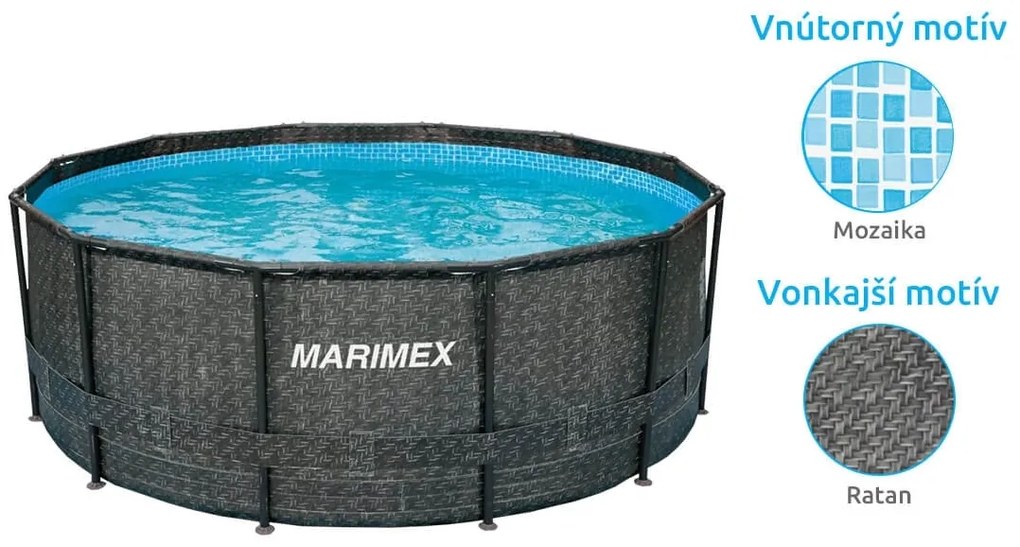 Marimex | Bazén Marimex Florida 3,05 x 0,91 m s pieskovou filtráciou - motív RATAN | 19900079