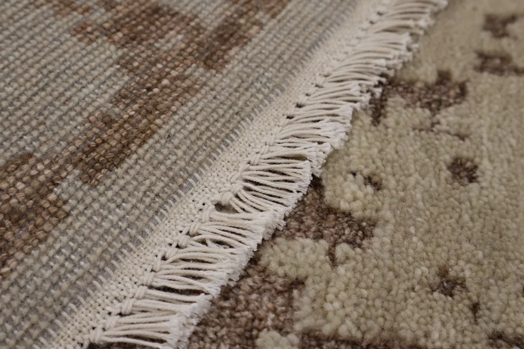 Mujkoberec Original, Ručne viazaný indický koberec Sirsa DC-4, 60x90, béžová, obývacia izba