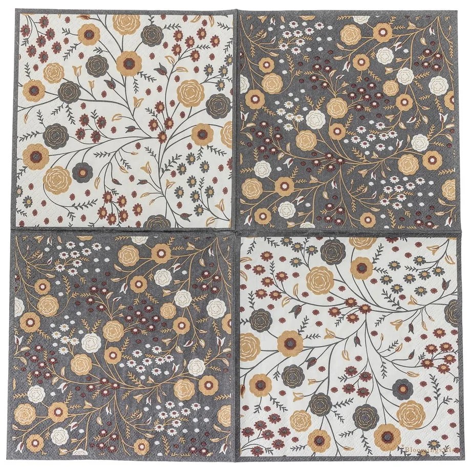 Papierové obrúsky v súprave 20 ks 33x33 cm Eydis – Bloomingville