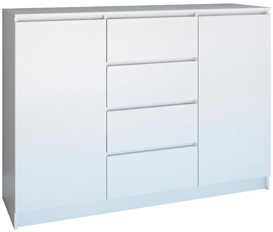 Komoda 2D4S 120 biela mat