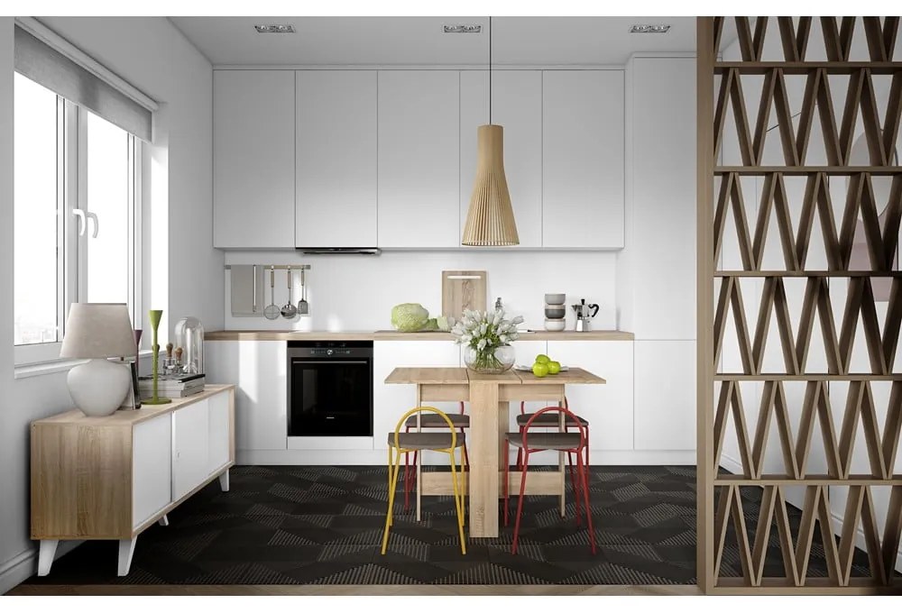 Rozkladací jedálenský stôl v dekore duba 76x28 cm Papillon – TemaHome
