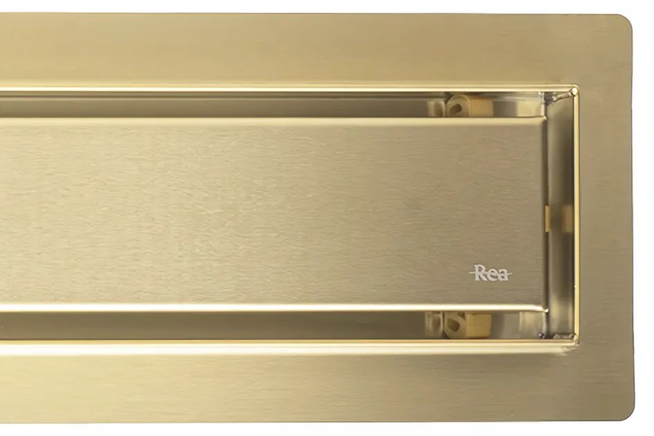 Rea Neox, nerezový odtokový žľab 60 cm, zlatá matná, REA-G4892