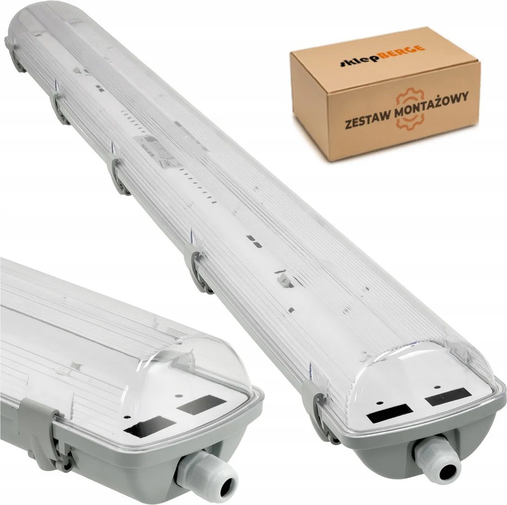 Hermetické LED plechové svietidlo 2x120cm - IP65