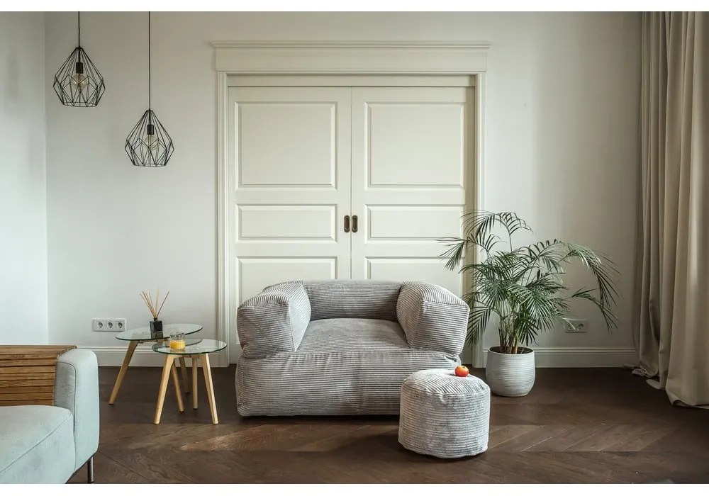 Menčestrový sedací vak v mentolovej farbe MooG – SLOWDOWN