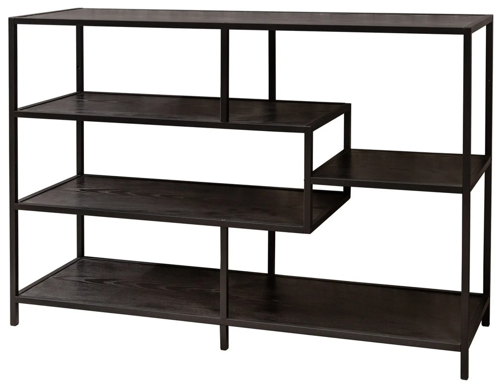 Polica Slim Line 115x80cm čierny jaseň