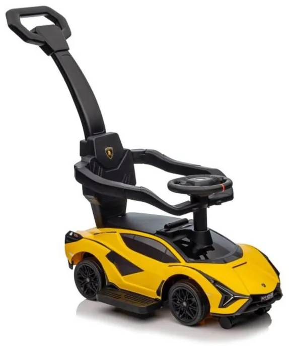 Lean Toys Detské odrážadlo Lamborghini QLS-996T s rúčkou - žlté