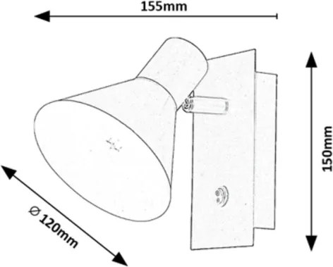 Rabalux 3157 - Nástenné bodové svietidlo ALVARO 1xE14/40W/230V