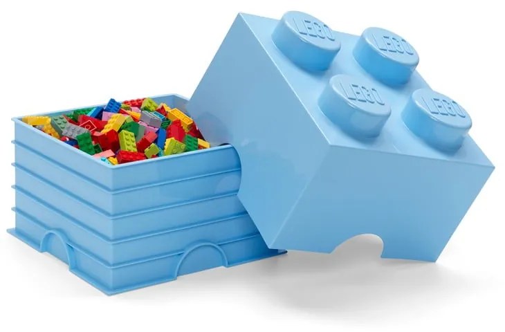 Svetlomodrý úložný box štvorec LEGO®