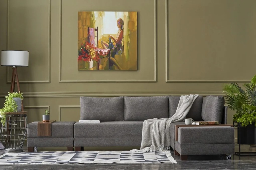 Rohová sedačka Flay 1 (hnedá) (p)