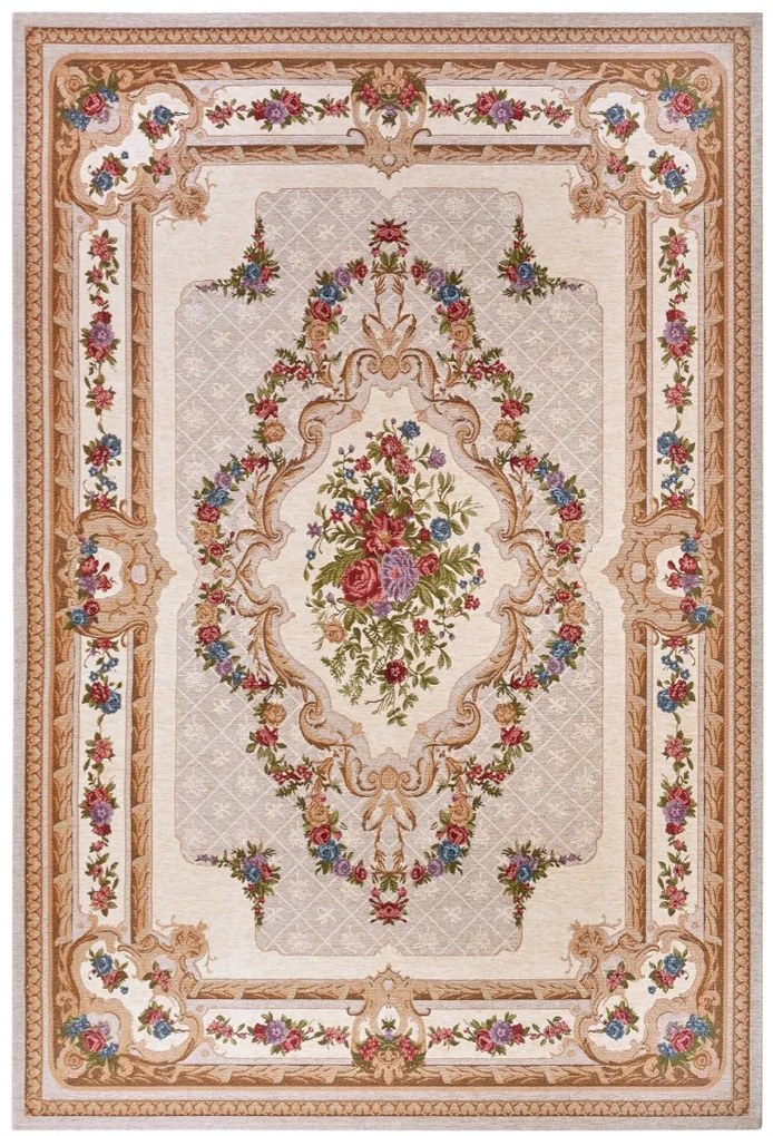 Hanse Home Collection koberce Kusový koberec Gobelin 105867 Cream Multicolored - 150x220 cm