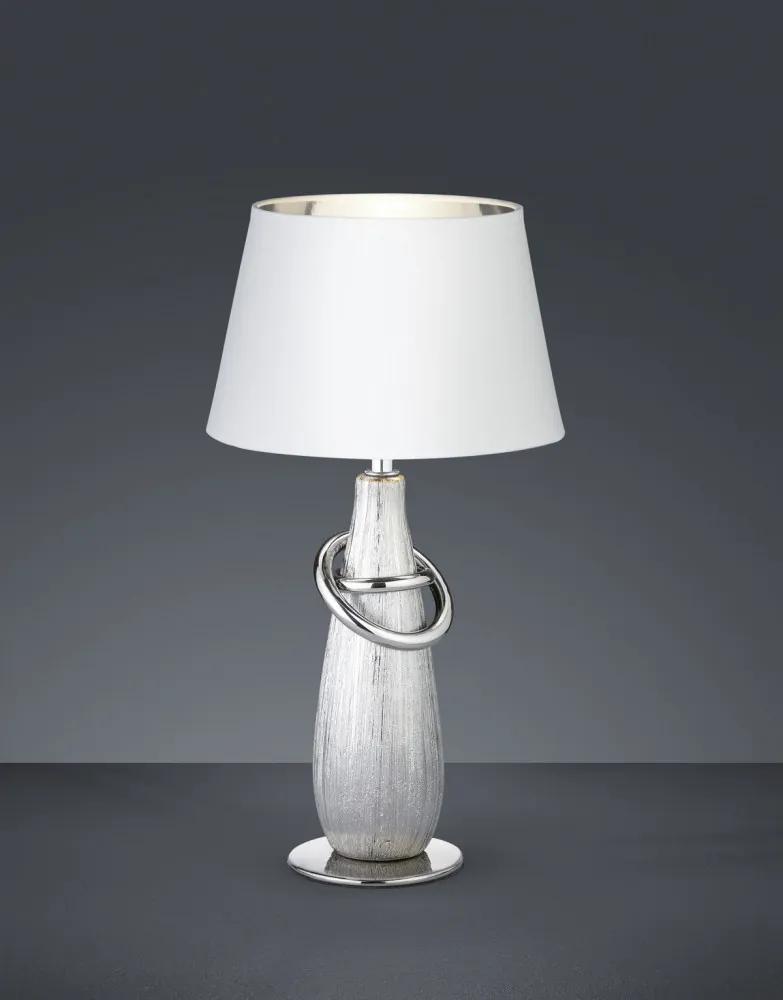 Trio THEBES R50641089 nočná stolová lampa  strieborný   keramika   excl. 1 x E14, max. 40W   IP20