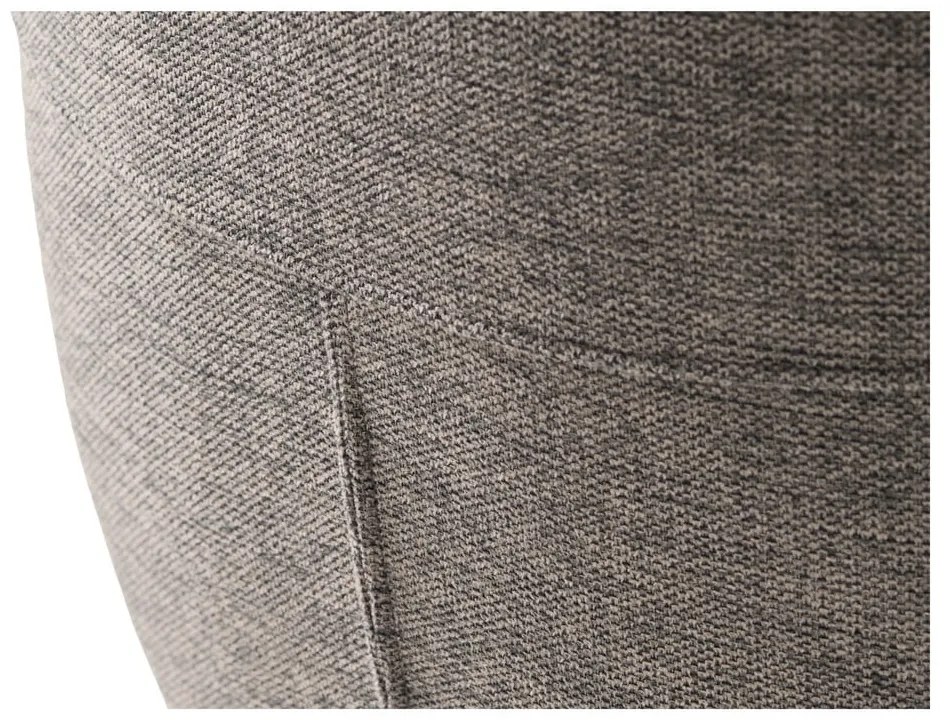 Sivé čalúnené jedálenské kreslo s podrúčkami Roxana – Unique Furniture