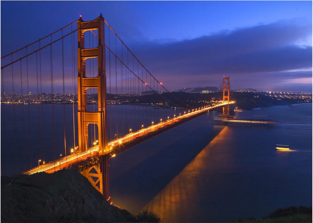 Sklenený obraz - Golden Gate Bridge (70x50 cm)