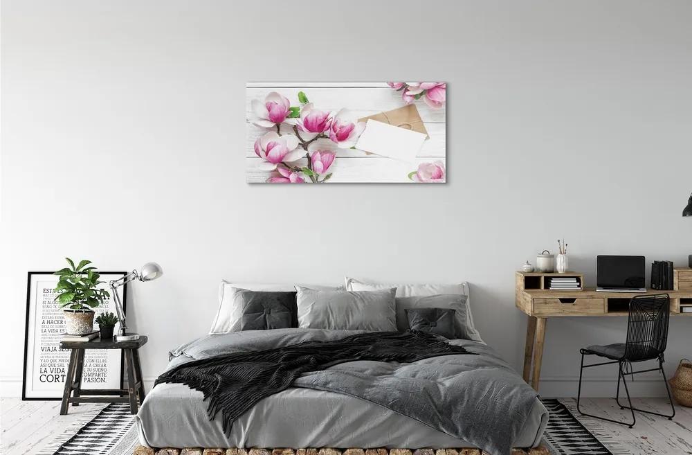 Sklenený obraz Magnolia dosky 100x50 cm