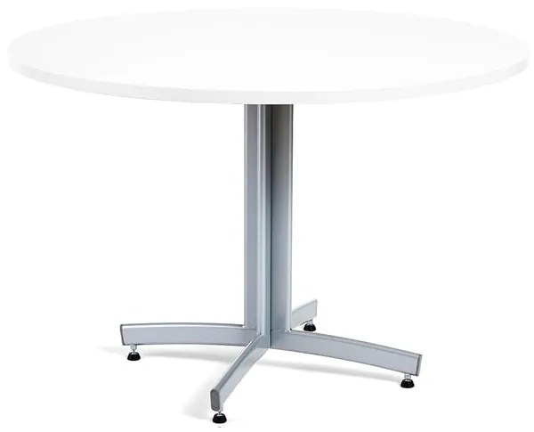Okrúhly stôl SANNA, Ø1100x720 mm, strieborná/biela