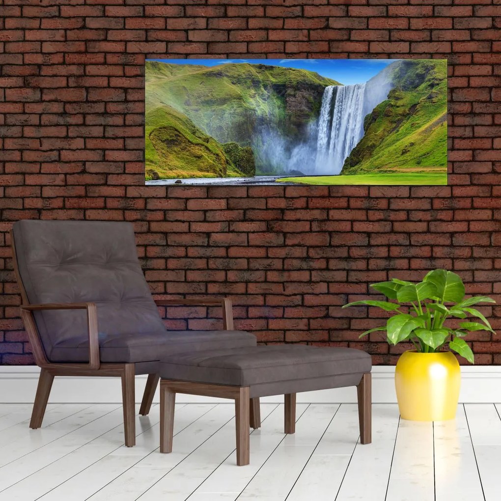 Obraz - Vodopád Seljalandsfoss (120x50 cm)