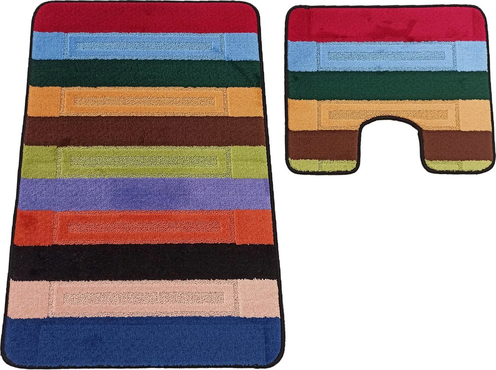 DY Kúpeľňová sada koberčekov s výrezom Said XL - viacfarebná