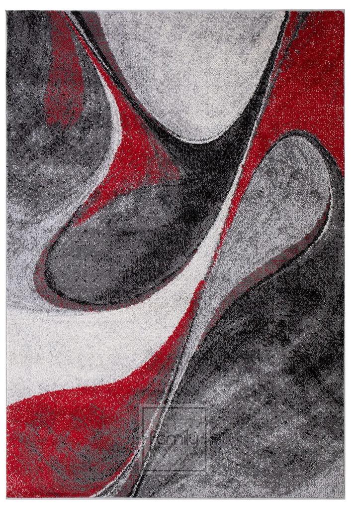 DomTextilu Dizajnový červený koberec s abstraktným vzorom 44384-207911