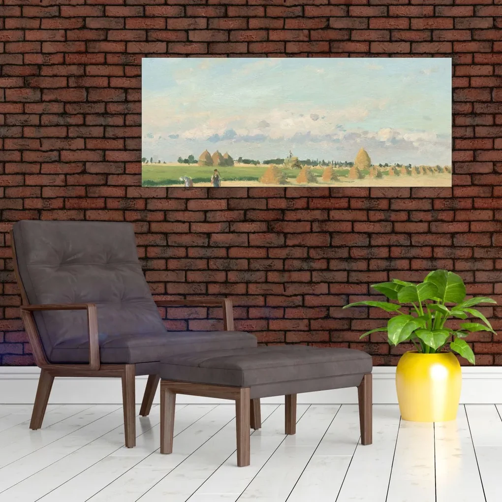 Obraz - Camille Pissarro, Landscape, Ile de France, reprodukcia (120x50 cm)
