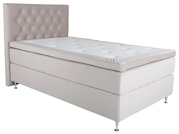 Furudal 120 boxspring posteľ béžový zamat čelo Furuvik