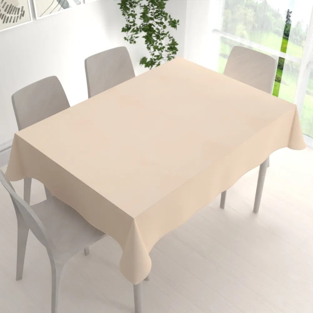 Biante Teflónový obdĺžnikový obrus TF-109 Svetlo krémový 80x120 cm