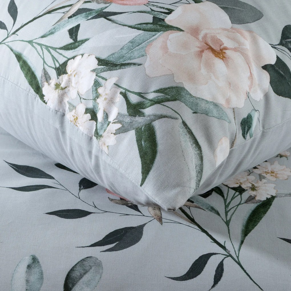 RENFORCÉ OBLIEČKY ROSITA 200X220 CM, 2 KS 70X80 CM KVETY