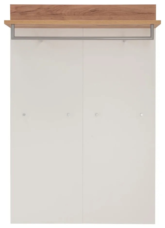 Biely/v prírodnej farbe vešiakový panel v dekore duba Topix – Germania