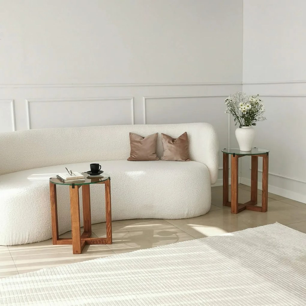 Súprava odkladacích stolíkov Amalfi Walnut, 2 ks