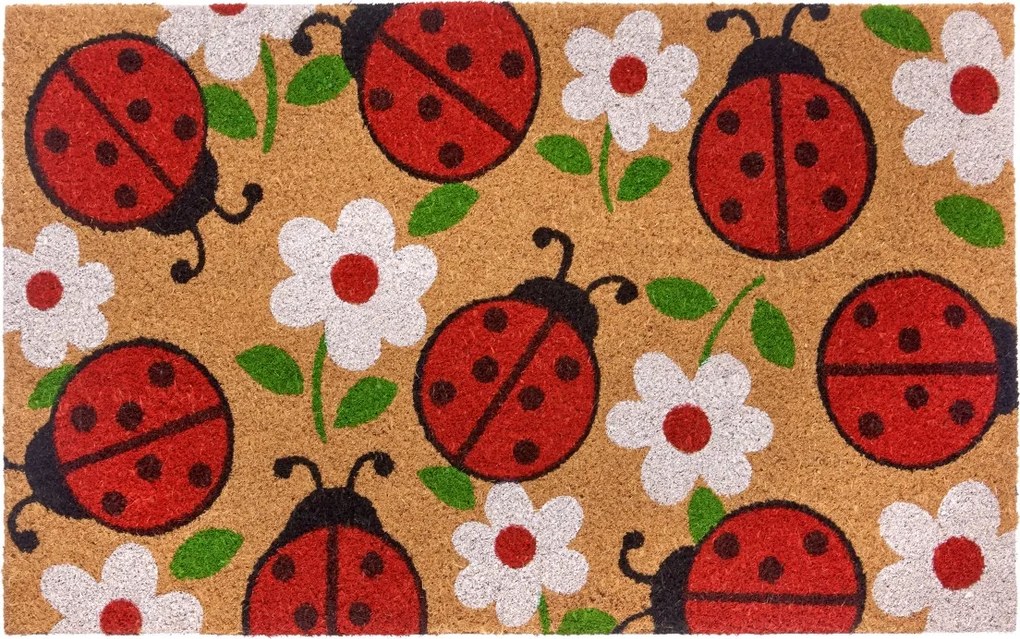 Hanse Home, DOPREDAJ: 45x75 cm Rohožka Berušky 105578 - na ven i na doma, 45x75, hnedá, chodba / predsieň