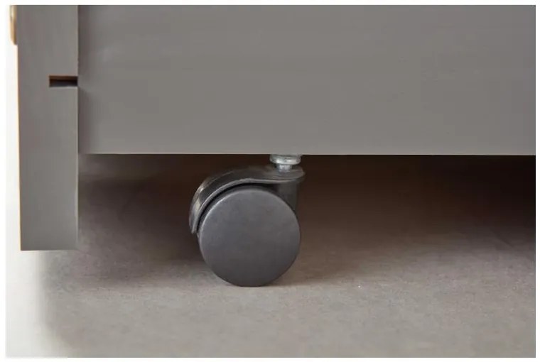 Inter Link Výsuvná detská posteľ Leonie (sivá, 90 x 200 cm)  (100394248)