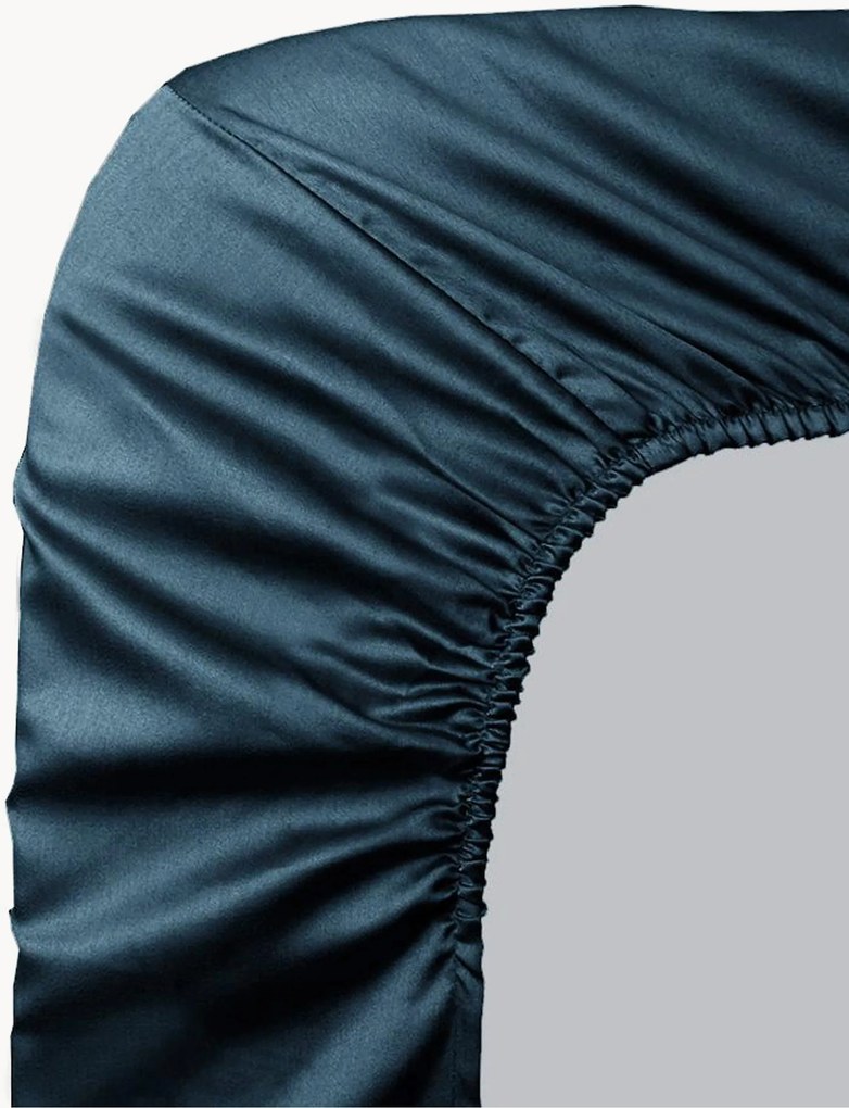 Elastická plachta na kontinentálnu posteľ z bavlneného saténu Ava, V 50 cm