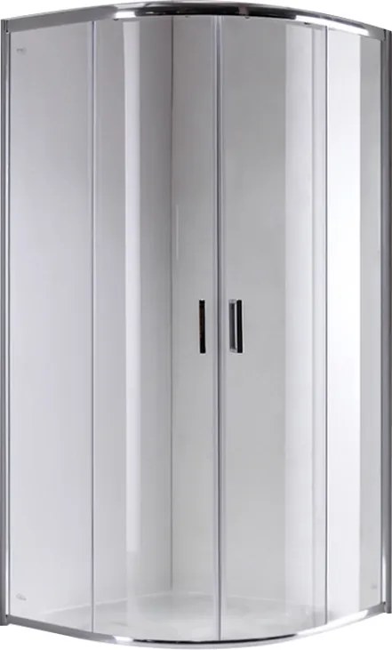 BPS-koupelny Štvrťkruhový sprchový kút HYD-RK94C 100x100 cm chróm/transparent + vanička HYD-RSV-SXL01A biela