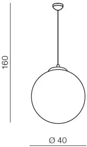 Kovový luster biele Ball 40
