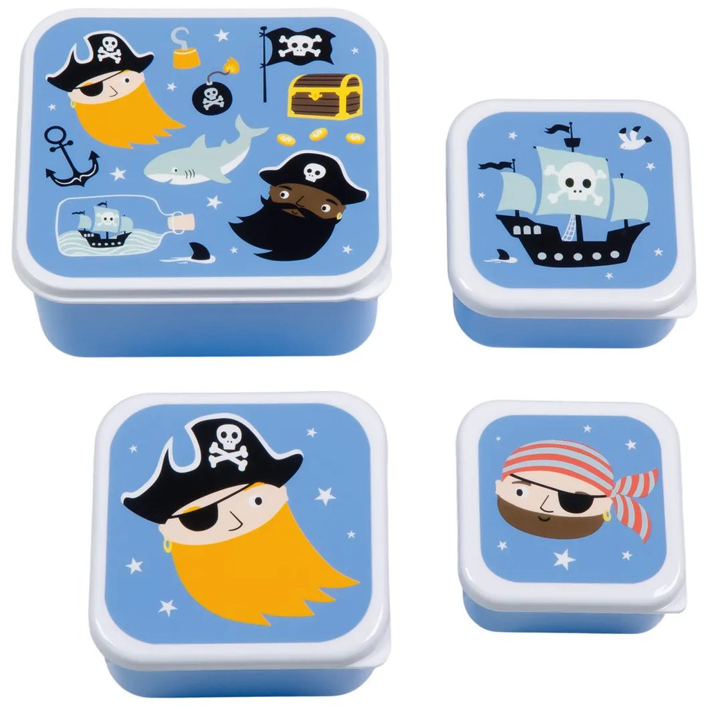 A Little Lovely Company - súprava štyroch desiatových škatuliek - piráti