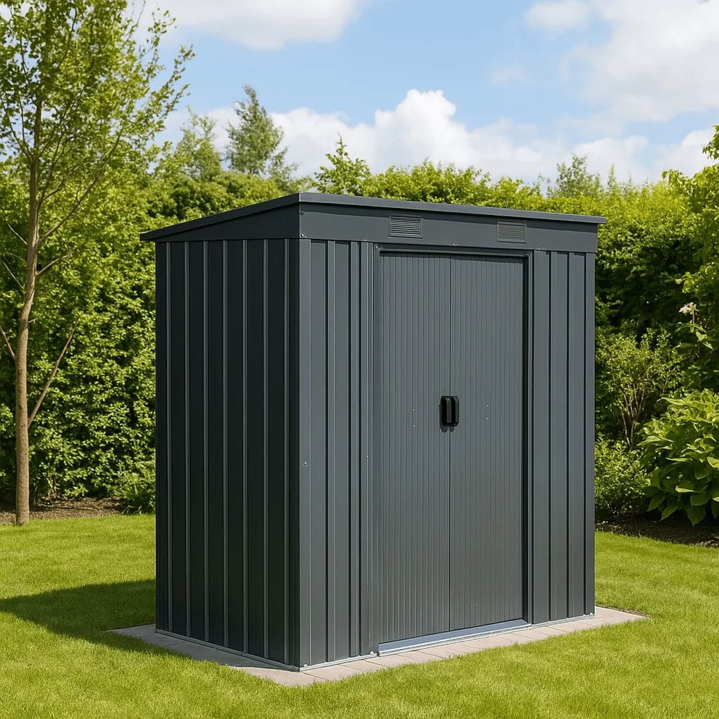 Záhradný domček BestBerg ZDR-1A / 1,9 m² / 110 x 174 x 191 cm / sivá
