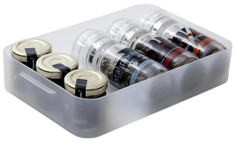 Plastový úložný organizér Pure Box A5 nízky, mliečny