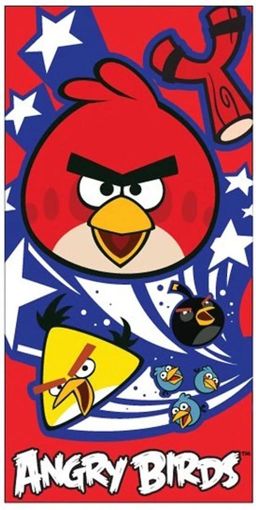 Sun City Osuška Angry Birds červená froté 70/140 cm