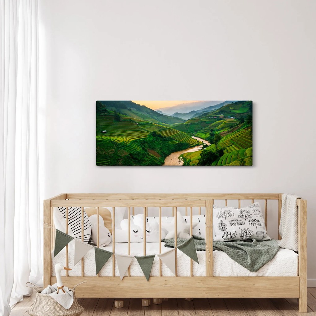 Obraz - Ryžové terasy II. (120x50 cm)