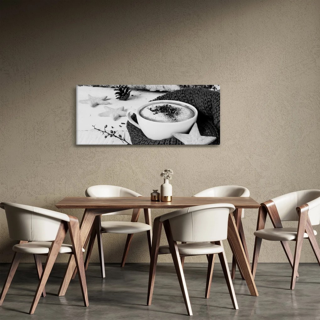 Obraz - Zimné cappuccino (120x50 cm)