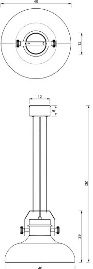 Luster na lanku HELSING 1xE27/60W/230V matný chróm