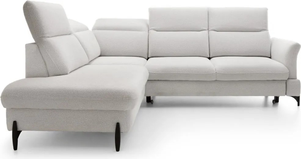 Rohová sedacia súprava Sienna 2, svetlo šedá látka, ľavý roh