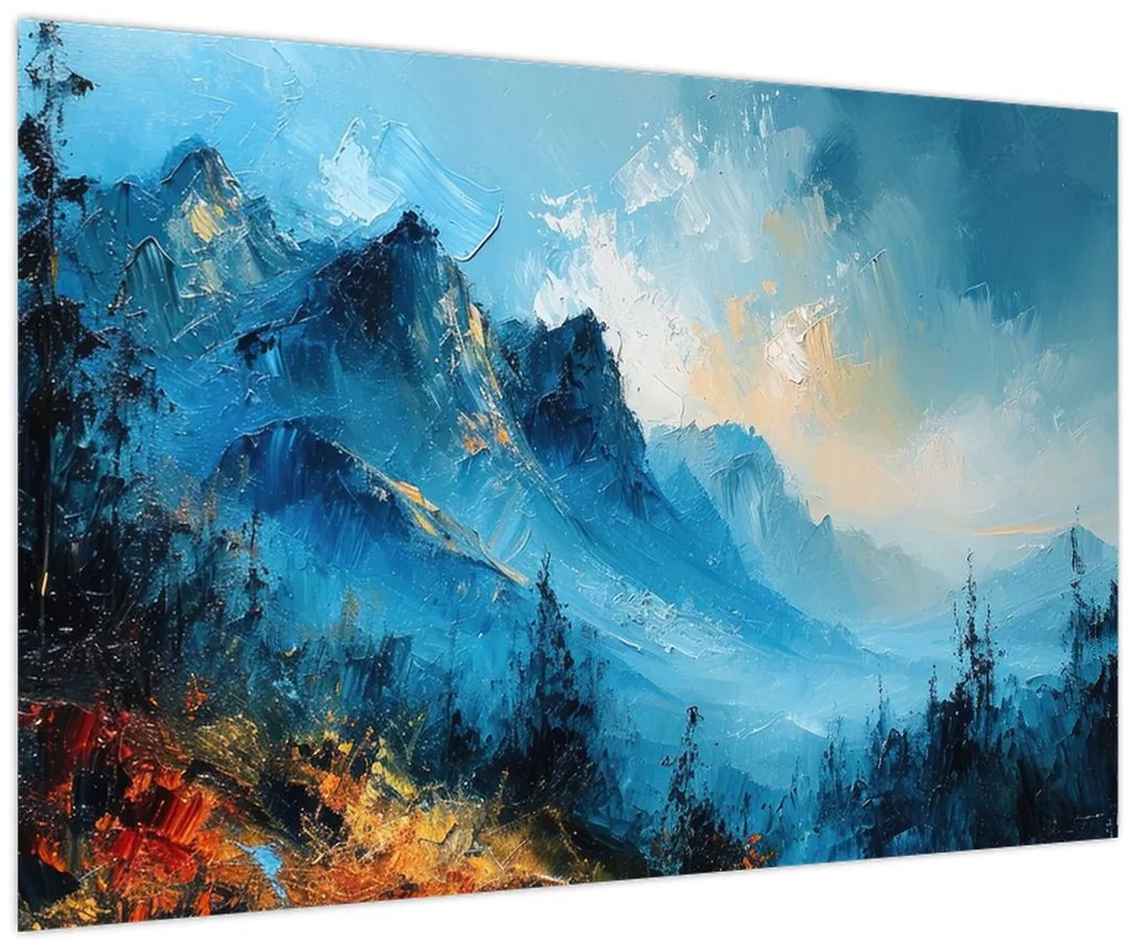 Obraz - Maľba hôr (90x60 cm)