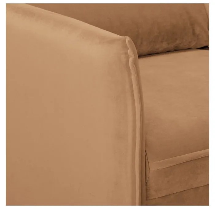 Hnedá zamatová pohovka 138 cm Juli – Ropez