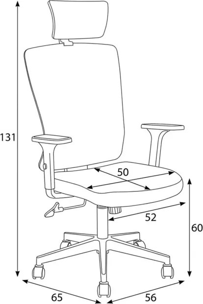 Kancelárska stolička čierna KA-W3137 BK