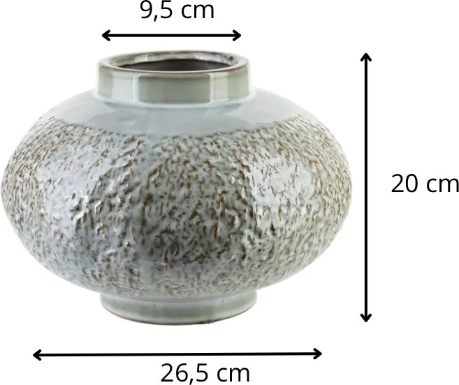 Nízka váza Arina 20 cm zelená