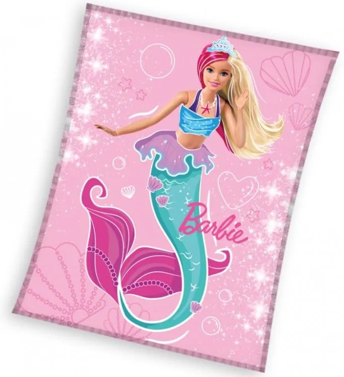 Detská deka Barbie Morská Panna 130x170 cm