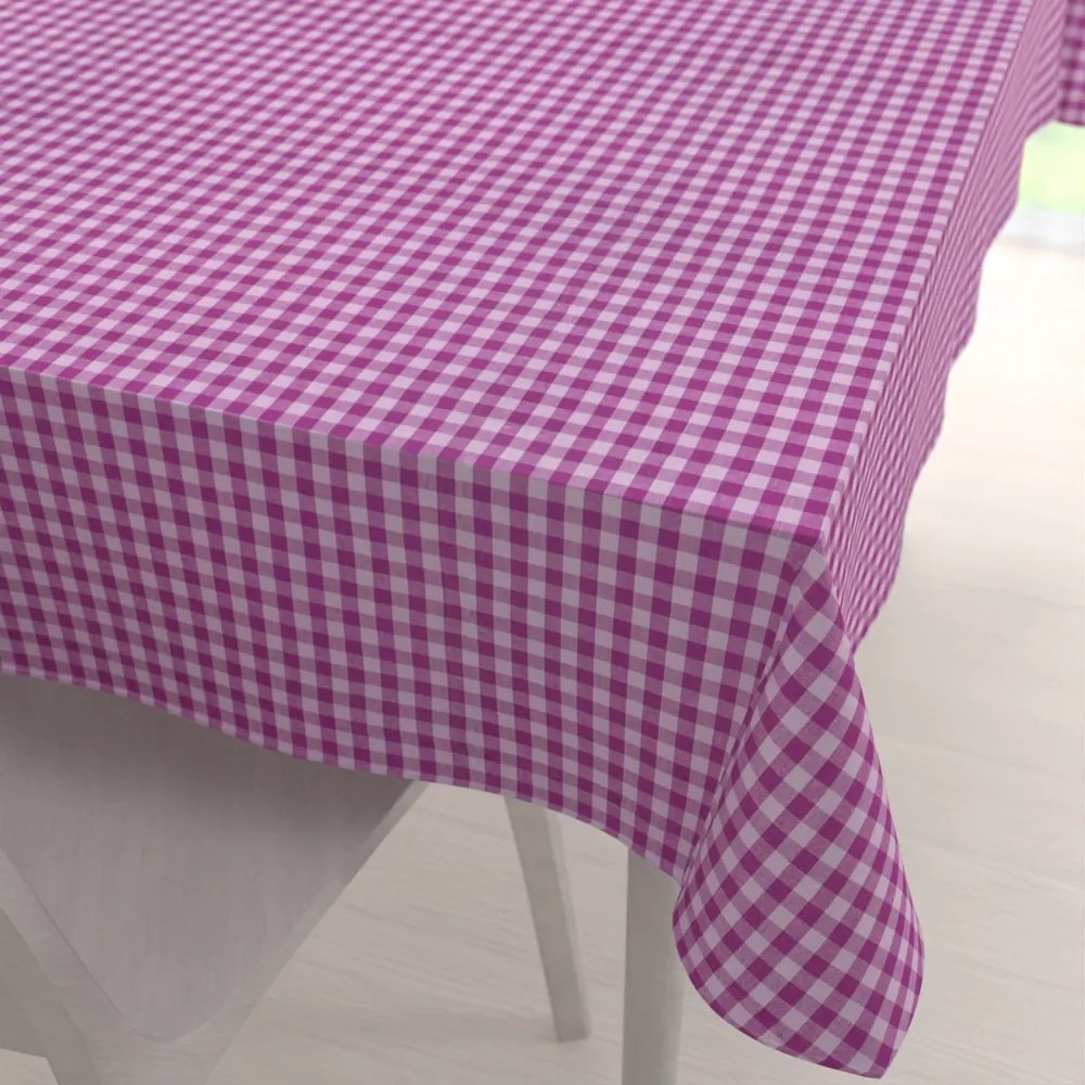 Biante Bavlnený obdĺžnikový obrus Olivia OL-020 Fialová kocka malá 60x100 cm